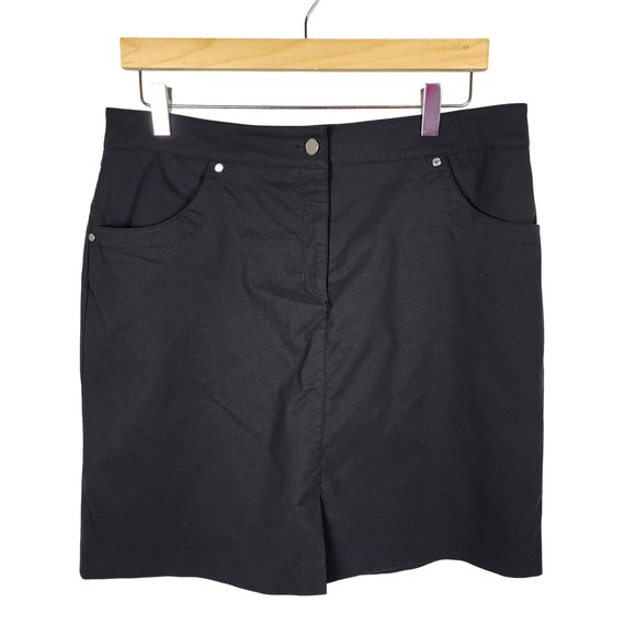 LOHLA SPORT Pants - Lohla Sport Black Golf Skort 10 Performance Stretch Pockets Pickleball Outdoors‎